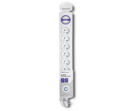 QOLTEC Listwa antyprzepięciowa - 8 gniazd, 1.5m, biała 50293 - 1122545 - zdjęcie 4